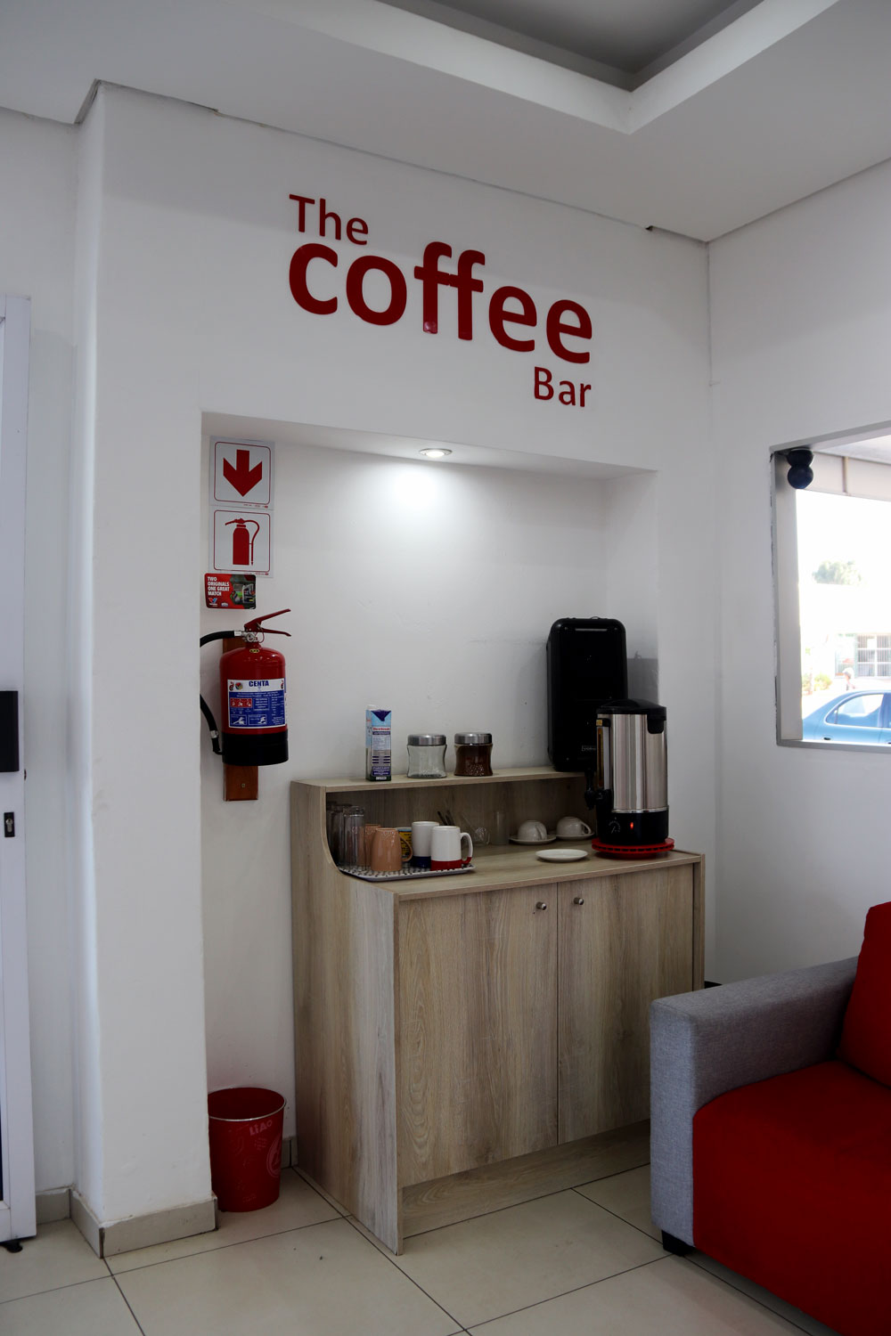 The Coffee Bar in the DAD'S Auto customer waiting area